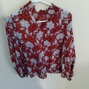 Women's Red flower blouse